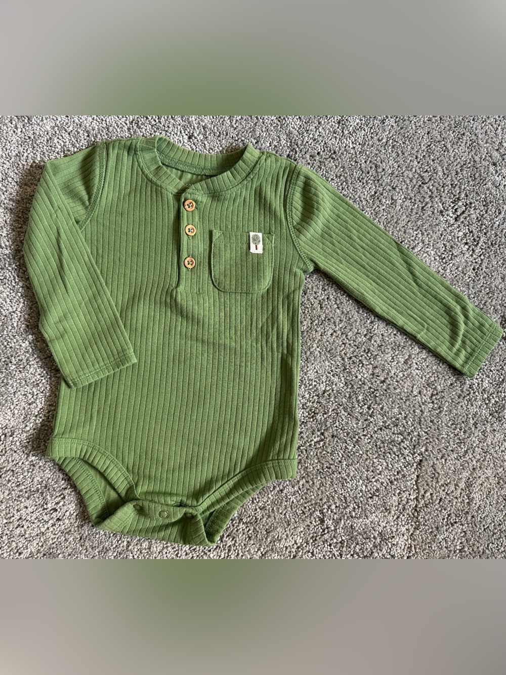Garanimals Teal Ribbed Baby Onesie